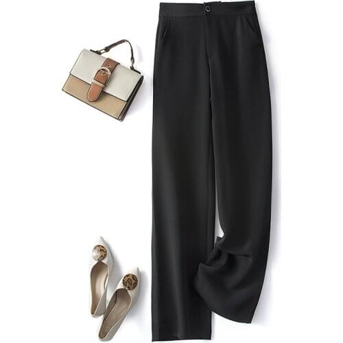 30 MM high-end silk mulberry silk trousers womens trousers wide-leg pants 2021 new pants drape straight-leg pants