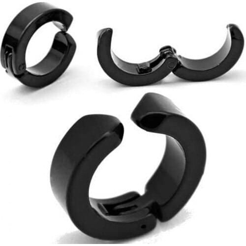 Jewelry Shop Compression Men 'S Steel Earrings Thin 3 Mm Without Hole On the Ears Mse1
