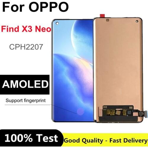 6.55" AMOLED For Oppo Find X3 Neo LCD Display Screen+Touch Panel Digitizer Assembly For OPPO Find X3 Neo CPH2207 LCD