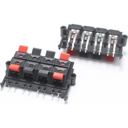 1pcs WP External Banana jack 8Pin Speaker Amplifier Wire Clip Audio Socket WP8 8 Pole LED Spring Terminal Switch