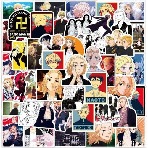 10/50PCS Anime Tokyo Revengers Stickers Aesthetics Laptop Suitcase Guitar Luggage Car Waterproof Graffiti Sticker Decal Kid Toy