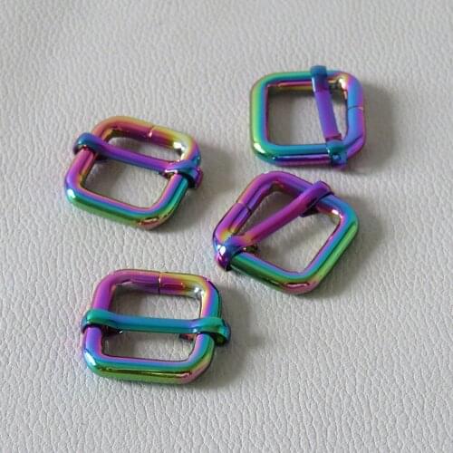 100pcs/Lot 15mm Metal Hardware Buckle Adjuster Ring For Bag Backpack Handbag Straps Belt Loop Dog Collar Clasp Sewing Accessory