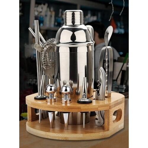 12 Piece Stainless Steel Cocktail Shaker Mixer Wine Martini Boston Shaker For Bartender Drink Party Bar Tools Bar Accessories