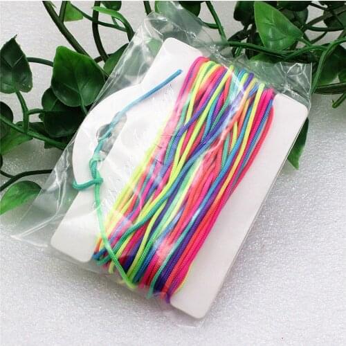 2 Rolls/lot Fashion Rainbow Beading Cord/String/Thread for Bracelet Necklace Thickness: approx1.8mm Length: 16M/Roll K02052