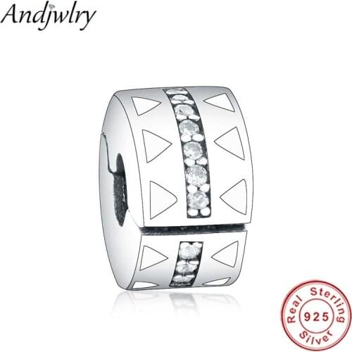 2020 New Fit Original Pandora Charms Bracelets Sterling 925 Silver Jagged Lines Clip Charm DIY Jewelry Women Berloque