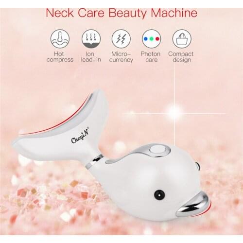 4-in-1 remove anti-wrinkle LED photon therapy facial vibration firming massager with Chin dual-neck device