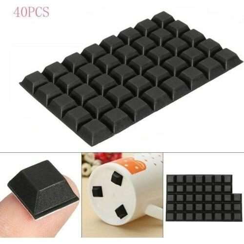 40Pcs Square Self-Adhesive Stick On Rubber Feet Bumper Door Buffer Stop Bumpons
