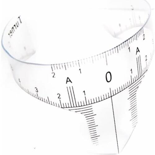5 pcs Plastic Eyebrow Ruler Tattoo Permanent Makeup Radian Ruler Shaping Tool Beginner Tatoo Eyebrows Foot Positioning Nose Semi