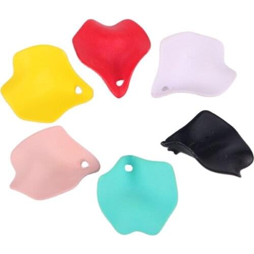 50pcs 28x24mm Acrylic Flower Petals DIY Handmade Sweety Hair Accessories Women Girls Earrings Making Fashion Jewelry Findings