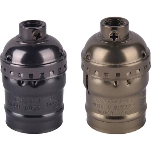 US Screw Without Switch Retro Aluminum Shell Lamp Holder Lamp Holder Accessories