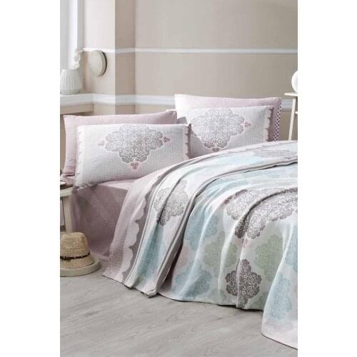 2021 PIQUE Set With Pillowcase Duvet Cover Sets Bed Linen Sheet Modern For Summer Bedspread King Size Quilt Bedclothes Turquoise