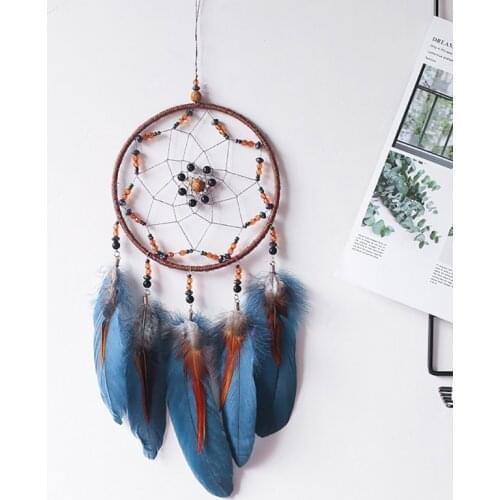 36 Style Indian Hanging Dream Net Catchers Handmade Large Circle Feather girl Room Dreamcatcher DIY Wedding Home Decor Ornaments