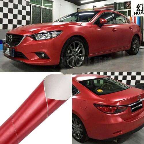 Matte Metallic Blood Red Film Car Vinyl Wrap Sheet PVC Decals Stickers Phone Laptop Sticker More Size for Choice