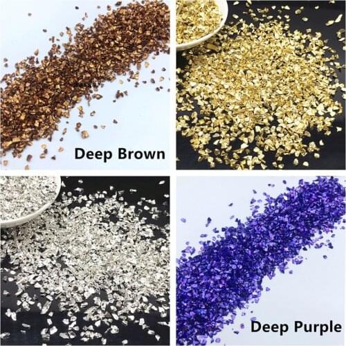 20g Fake Gold Stone Flakes Metallized Glass Beads For Resin Mold Filler Nail Art Decoration Diy Jewelry Making Mold Filling Tool