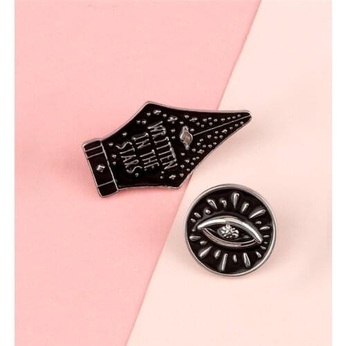 Cartoon Cool Black Style Demon Eye Brooches Pen Tip Metal Brooch Pin Button Denim Jacket Badges Fashion Funny Punk Jewelry Gifts
