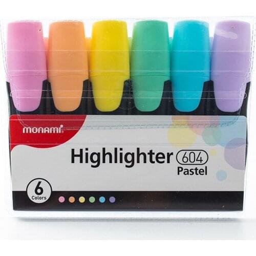 4/6pcs Mini pretty waist color highlighter pen set Adding super pastel marker 1-6mm liner writing Stationery Office School A6088