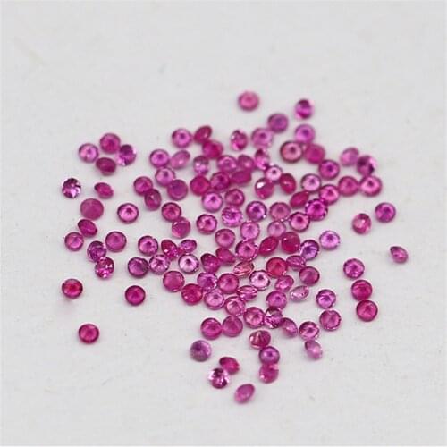 Natural Unburnt Ruby Round Loose Bare Gem Gem 3A Level 1mm Man Woman Jewelry DIY Ring Earring Valet Inlay wholesale