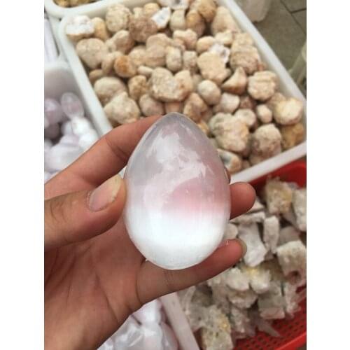 New fashion crystal gypsum egg， white irregular ball polishing household decoration products