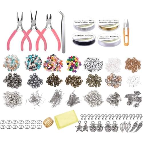 1171pcs Jewelry Making Supplies Includes Beads Findings Jewelry Pliers DIY