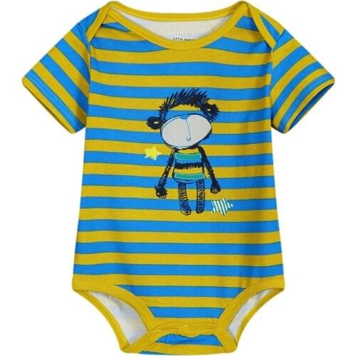 Stripe monkey Cute Baby boy Clothing Bodysuit Baby Bodysuit Short one-piece clothes t-shirt newborn body suit