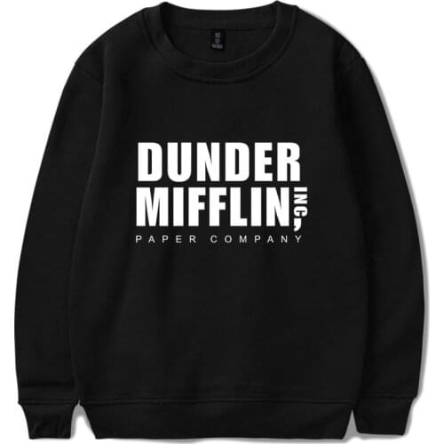 The Office TV Show Dunder Mifflin Men Women Long Sleeve Pullover Autumn Winter Sweatshirts Comfortable Cotton Hoodie Sweatshirt
