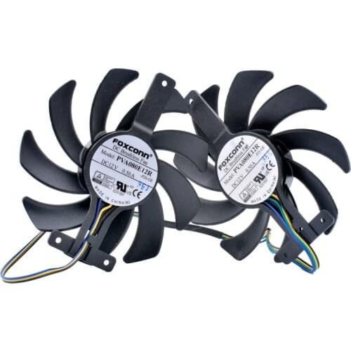 PVA080E12R-P26-GE 12V 0.50A 4pin A pair of cooling fans for GTX graphics cards