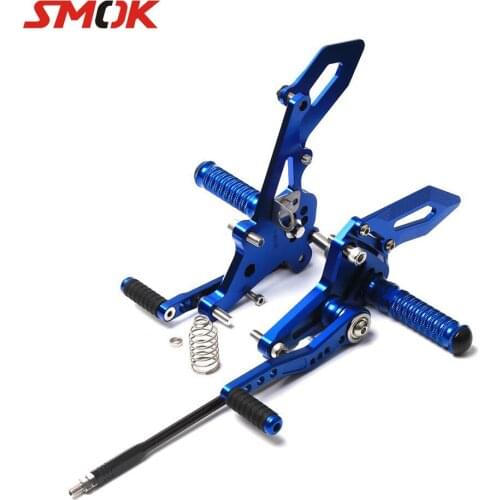 SMOK Motorcycle CNC Aluminum Alloy Adjustable Rearsets Footrest Foot Rests For Yamaha MT 07 FZ-07 MT07 MT-07 FZ07 2014-2017