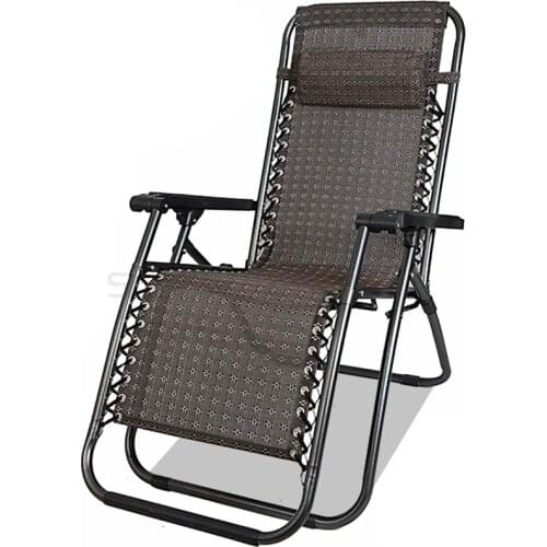 Folding chair back recliner office sleeping beach chair lazy leisure home chair elderly rattan chair