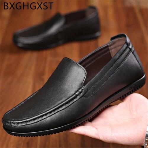 Luxury Driving Shoes Men Slip on Genuine Leather Shoes Men 2020 Loafers Men Dress Shoes Formal Dresses Zapatos Hombre Casual