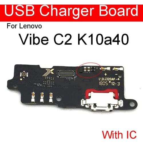 USB Charging Port Dock Board For Lenovo Vibe C2 K10a40 K10 Charger Connector Flex Cable Mic Microphone Board Replacement Parts