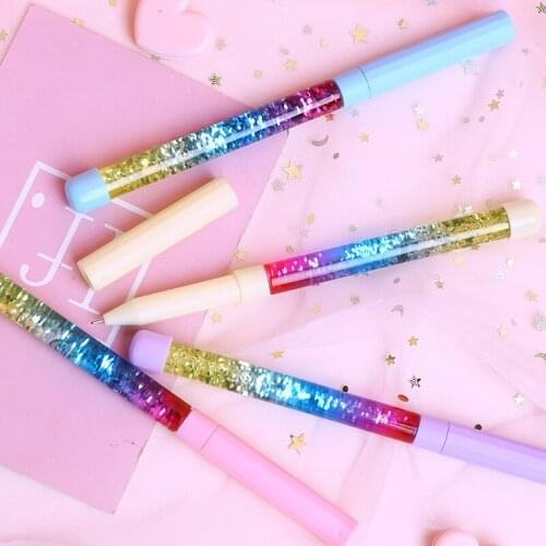 1PC Kawaii Cute Crystal Shiny Pen Marker Neutral Gel Pen 0.5mm Student Girl School Office Supplies Stationery Papeleria sl1093