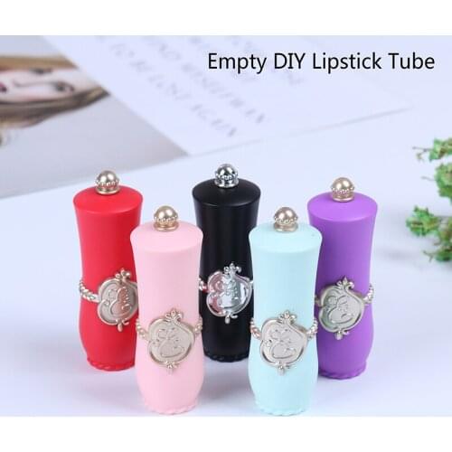 1pcs Empty Lipstick Tube Palace Style DIY Lip Balm Stick Refillable Bottle Container Makeup Tools Accessories Women Beauty Tool