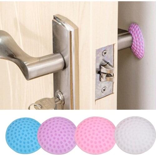 1pcs Door Handle Bumper Door Stoppers Wall Safety Shock Absorber Door Pads Silicone Rubber Door Handle Pad