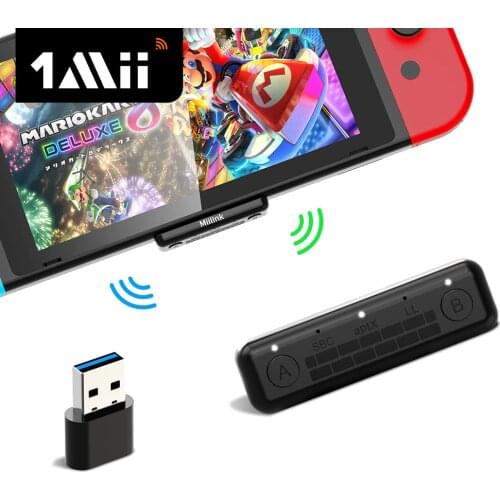 1Mii ML400 USB Bluetooth 5.0 Audio Transmitter Adapter for Nintendo Switch SBC aptX LL USB Type-C Wireless Adapter for PS4 PC
