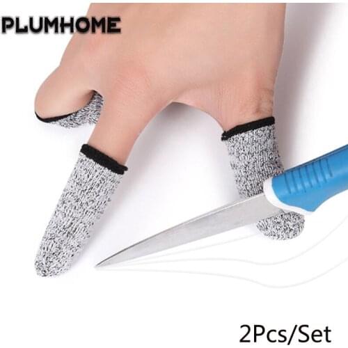 2Pcs Kitchen Tools Anti-Cut Finger Cover Finger Protector Sleeve Cover Finger Peel Fingertip Gloves Picking Finger Cover