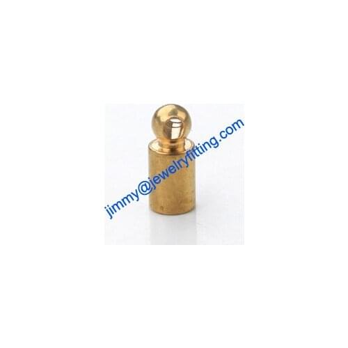 2013 Jewelry findings raw brass End caps for laether cord clasp crimp end cap chain end caps 3*7mm