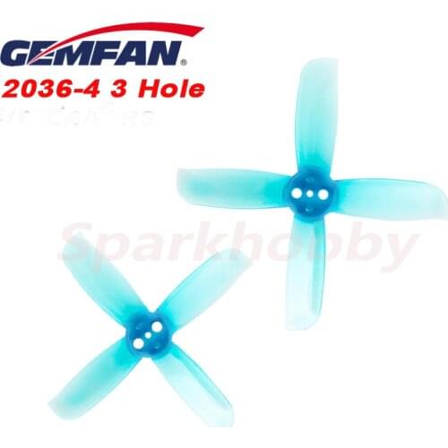 8PCS/4Pairs GEMFAN 2036 4-blade Propeller CW CCW Props for 2inch frame 1105 1106 1108 Brushless Motor Quadcopter FPV Racing