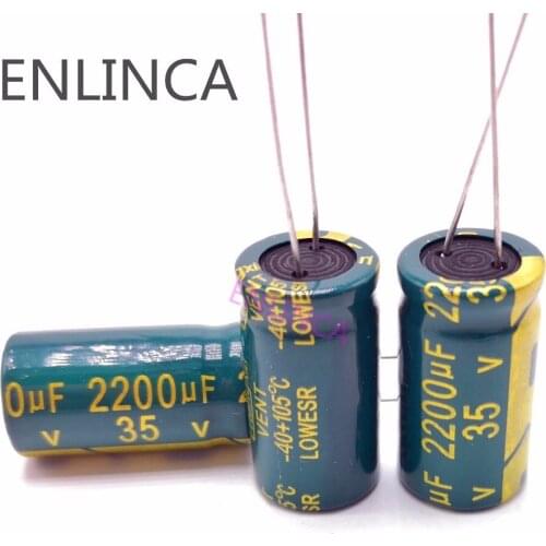 40pcs/lot H205 35v 2200UF aluminum electrolytic capacitor size 13*25 2200UF35V 20