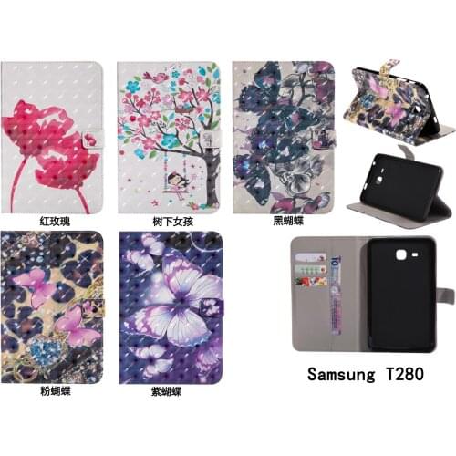 Tab A 7.0 T280 Cover PU Leather Flip Case For Samsung Galaxy Tab A A6 7.0 T280 T281 T285 SM-T280 Cases Cover Tablet Stand #S