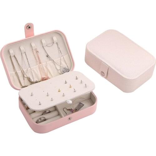 New Jewelry Box Display Travel Jewelry Case Jewelry Organizer Storage Boxes Portable Leather Joyeros Organizador De Joyas