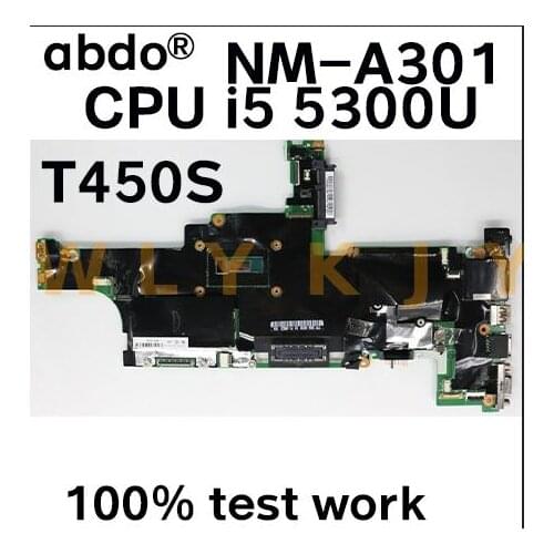 For Lenovo Thinkpad T450S notebook motherboard AIMT1 NM-A301 CPU i5 5300U 4G RAM 100% test work FRU 00HT736 00HT737 00HT738
