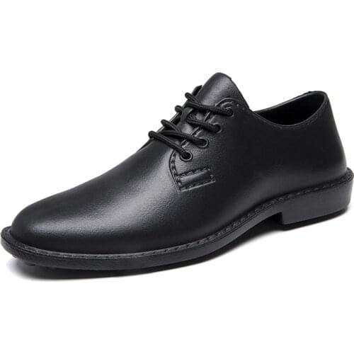 Men Casual Leather Shoes 2021 Autumn Fashion Male Breathable Zapatos Tennis Homme Boys Walking Footwear Black