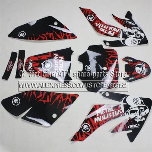 3M Decals Emblems Stickers Graphics Kit For Honda CRF70 DHZ SSR SDG pit dirt Bike Metal Mushalia Style
