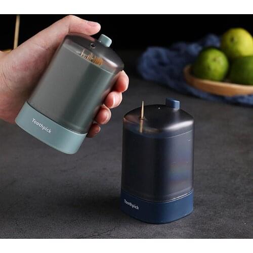 NEW Household Table Toothpick Box Automatic Toothpick Holder Container Press Type Portable Living Room Toothpick Bucket