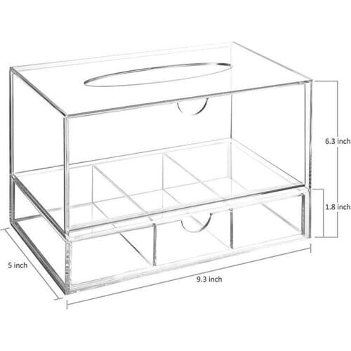 New Acrylic Makeup Organizer Shelf Holder Drawers Storage Box Case Clear