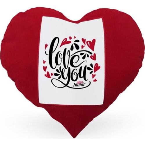 Personalized Custom I Love You Red Heart Pillow Case-4