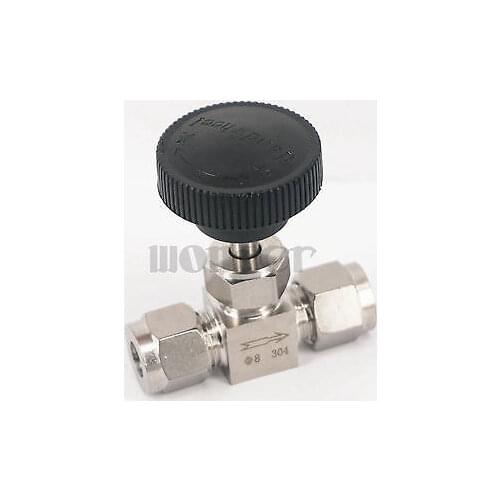 Fit 8mm OD Tube 304 Stainless Steel Shut Off Flow Control Needle Valve Compression Fitting 915 PSI