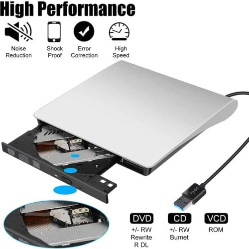 Portable External DVD Drive USB 3.0 Slim External DVD RW CD Writer Drive Burner Reader Player Optical Drives For Laptop PC Dvd