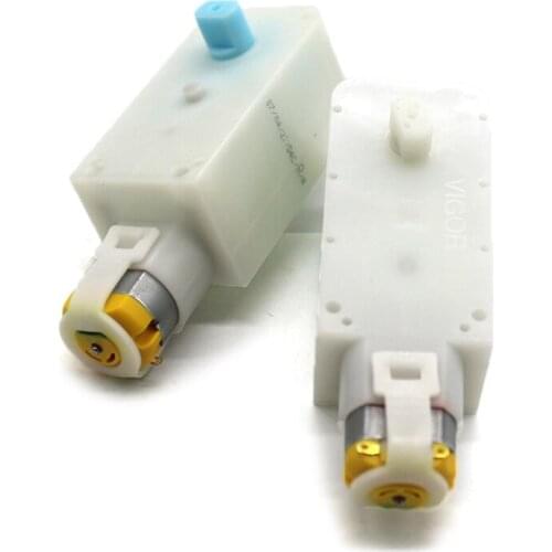Rectangle white gear motor flat double shaft DC 3v-6v 8-17rpm motors for DIY robot toys,model car small electric machinery