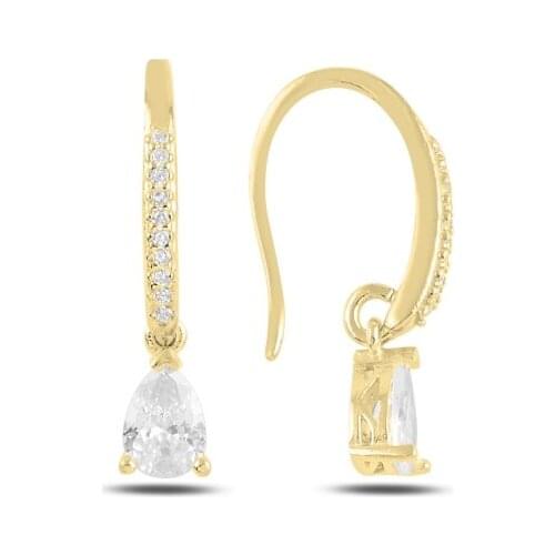 Silver 925 Sterling Drop Zircon Cubic Zirconia Dangle Earrings